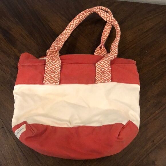 American eagle orange and cream small tote boho - Picture 1 of 4